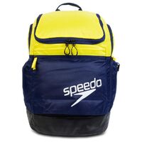 Speedo Teamster 2.0 Rucksack 35L, Teamster Backpack Navy/Yellow/Black Swim Bag, Swimming Backpack