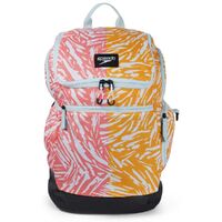 Speedo Teamster 2.0 Rucksack 35L, Teamster Backpack Printed Pink/Orange Swim Bag, Swimming Backpack