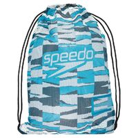 Speedo Mesh Swim Bag - Printed Mesh Bag Teal/Black/White, Swimming Bag, Mesh Sports Bag, Gym Bag