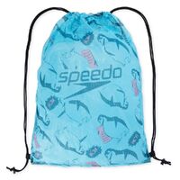 Speedo Mesh Swim Bag - Printed Blue/Pink, Swimming Bag, Mesh Sports Bag, Gym Bag