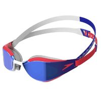 Speedo Fastskin Hyper Elite Mirror Swimming Goggles, Watermelon/Cobolt/White Racing Goggles