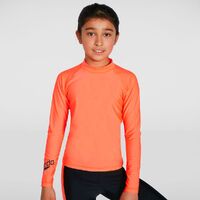 Speedo Long Sleeve Unisex Rashie - Siren Red & Black Sun Top