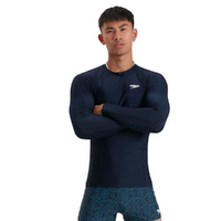 Speedo Men's Long Sleeve Rashie, Men's Sun Top - Navy