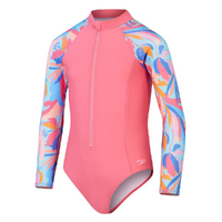 Speedo Girls Long Sleeve One Piece Swimwear 