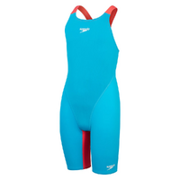 Speedo Junior Girls Fastskin Endurance+ Max Openback Kneeskin Race Suit -Bolt/Flame Red