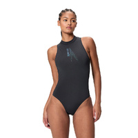 Speedo Women's Hydrasuit One Piece Swimsuit - Anthracite/Mayan Blue, Women's Swimwear