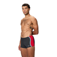 Speedo Men's Solid Splice Aquashort Swimwear - Black/Red