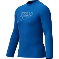 Speedo Men's Classic Logo Long Sleeve Sun Top, Men's Rashie - Turkish Sea