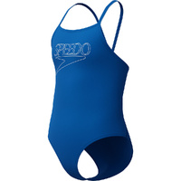 Speedo Girls Classic Logo One Piece Swimwear - Turkish Sea, Girls Full Piece Swimsuit