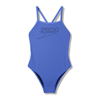 Speedo Girls Endurance+ Logo Thinstrap Splashback One Piece Swimwear - Moonlight Lavender