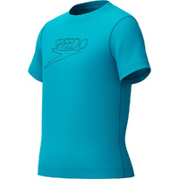Speedo Boys Unisex Classic Logo Short Sleeve Rashie - Mayan Blue - Sun Top