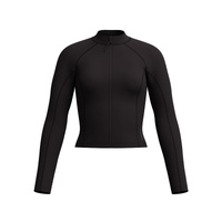 Speedo Women's Womens Zip Long Sleeve Sun Top - Black, Women's Rashie