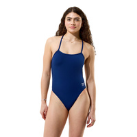 Speedo Women's Solid Endurance+ V-Back 2.0 One Piece Swimsuit - Team Navy Women's Swimwear
