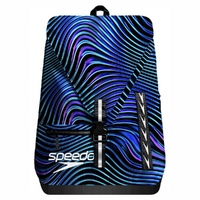 Speedo Vanquisher Bag 35L Printed Backpack, Swim Bag, Swimming Backpack - Anthracite