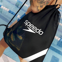 Speedo Vanquisher Mesh Swim Bag - Black, Swimming Bag, Mesh Sports Bag, Gym Bag