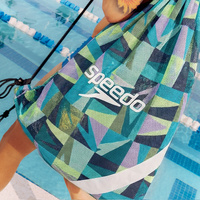 Speedo Vanquisher Printed Mesh Bag - Swimming Bag, Mesh Sports Bag - Pale Clover 