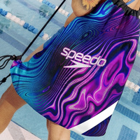 Speedo Vanquisher Printed Mesh Bag - Swimming Bag, Mesh Sports Bag - Neon Jelly