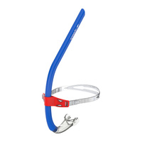 Speedo Pro Training Snorkel, Swim Training Center Snorkel, Speedo Blue/Red Front Snorkel