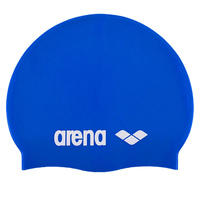 Arena Classic Silicone Swim Cap Blue -White, Swimming Cap, Silicone Swim Cap 