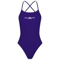 Amanzi Blueberry Tie Back Women's One Piece Swimwear, Ladies Swimwear