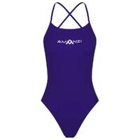 Amanzi Blueberry Tie Back Girls One Piece Swimwear, Girls Swimwear