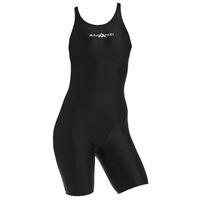 Amanzi Jet Kneelength - Black - Girls Leg Suit Swimwear