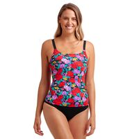 Funkita Women's Wild Roses Grow Scoop Neck Tankini Top, Women's Swimwear