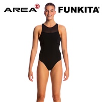 Funkita Still Black Hi Flyer One Piece Women's Swimwear, Chlorine Resistant
