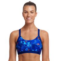 Funkita Women's Fyto Flares Hold Steady Crop Top, Ladies Swimwear - TOP ONLY