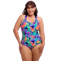 Funkita Women's Leaving Today Brace Me Back One Piece Women's Swimwear, Ladies Swimsuit