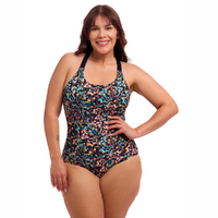 Funkita Women's Copper Cluster Brace Me Back One Piece Women's Swimwear, Ladies Swimsuit