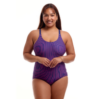 Funkita Women's Peach Tea Brace Me Back One Piece Women's Swimwear, Ladies Swimsuit