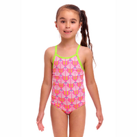 Funkita Duck Duck Goose ECO Toddler Girls Printed One Piece Swimwear, Toddler Girls One Piece Swimwear