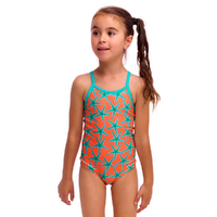 Funkita Stars Below ECO Toddler Girls Printed One Piece Swimwear, Toddler Girls One Piece Swimwear