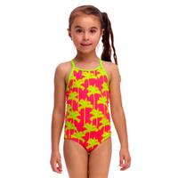 Funkita Sweet Coconuts ECO Toddler Girls Printed One Piece Swimwear, Toddler Girls One Piece Swimwear