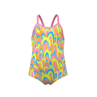 Funkita Hillary Puff ECO Toddler Girls Printed One Piece Swimwear, Toddler Girls One Piece Swimwear