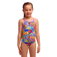 Funkita Austin Flowers ECO Toddler Girls Printed One Piece Swimwear, Toddler Girls One Piece Swimwear