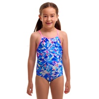 Funkita Crystal Mess ECO Toddler Girls Printed One Piece Swimwear, Toddler Girls One Piece Swimwear