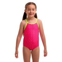 Funkita Pink Proton ECO Toddler Girls Printed One Piece Swimwear, Toddler Girls One Piece Swimwear