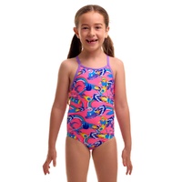 Funkita Sweet Surfers ECO Toddler Girls Printed One Piece Swimwear, Toddler Girls One Piece Swimwear
