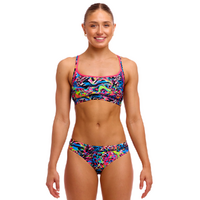 Funkita Women's Lolly Leopard ECO Sports Bikini Two Piece Swimwear,  Ladies Two Piece Swimsuit