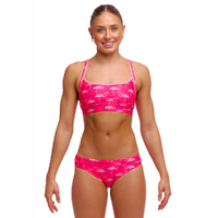 Funkita Women's Flaming Go Gos ECO Sports Bikini Two Piece Swimwear,  Ladies Two Piece Swimsuit
