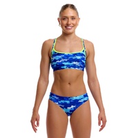 Funkita Women's Clean Marine ECO Sports Bikini Two Piece Swimwear,  Ladies Two Piece Swimsuit