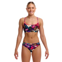 Funkita Women's Bed Of Roses ECO Sports Bikini Two Piece Swimwear,  Ladies Two Piece Swimsuit