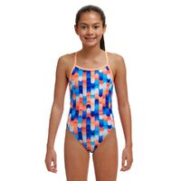 Funkita Girls Tail End ECO Single Strap One Piece Swimwear, Girls Full Piece Swimsuit