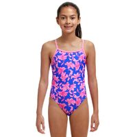 Funkita Girls Perfect Petal ECO Single Strap One Piece Swimwear, Girls Full Piece Swimsuit