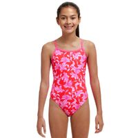 Funkita Girls Fire Flyer ECO Single Strap One Piece Swimwear, Girls Full Piece Swimsuit
