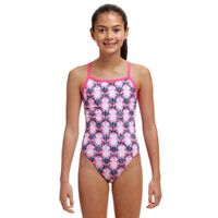 Funkita Girls Pen Guy ECO Single Strap One Piece Swimwear, Girls Full Piece Swimsuit