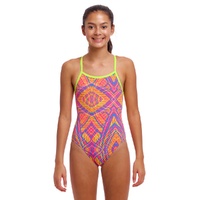 Funkita Girls Sound Stopper ECO Single Strap One Piece Swimwear, Girls Full Piece Swimsuit