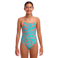 Funkita Girls Star Party ECO Single Strap One Piece Swimwear, Girls Full Piece Swimsuit